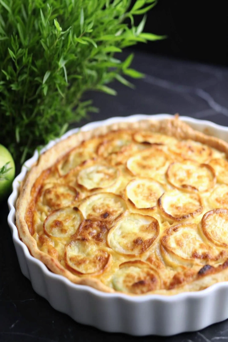 Quiche poireaux chèvre lardons