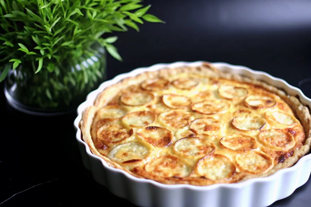 Quiche poireaux chèvre lardons