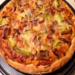 Quiche roquefort et poireaux