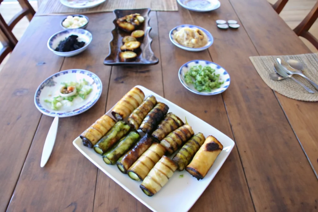 Roulades d'aubergine vegan