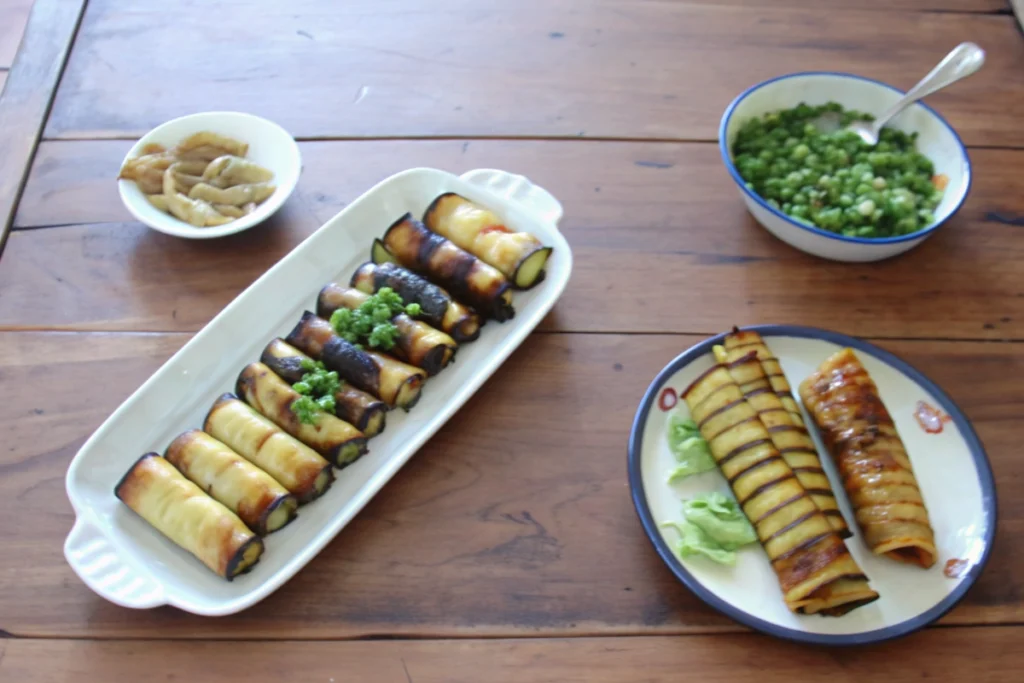 Roulades d'aubergine vegan