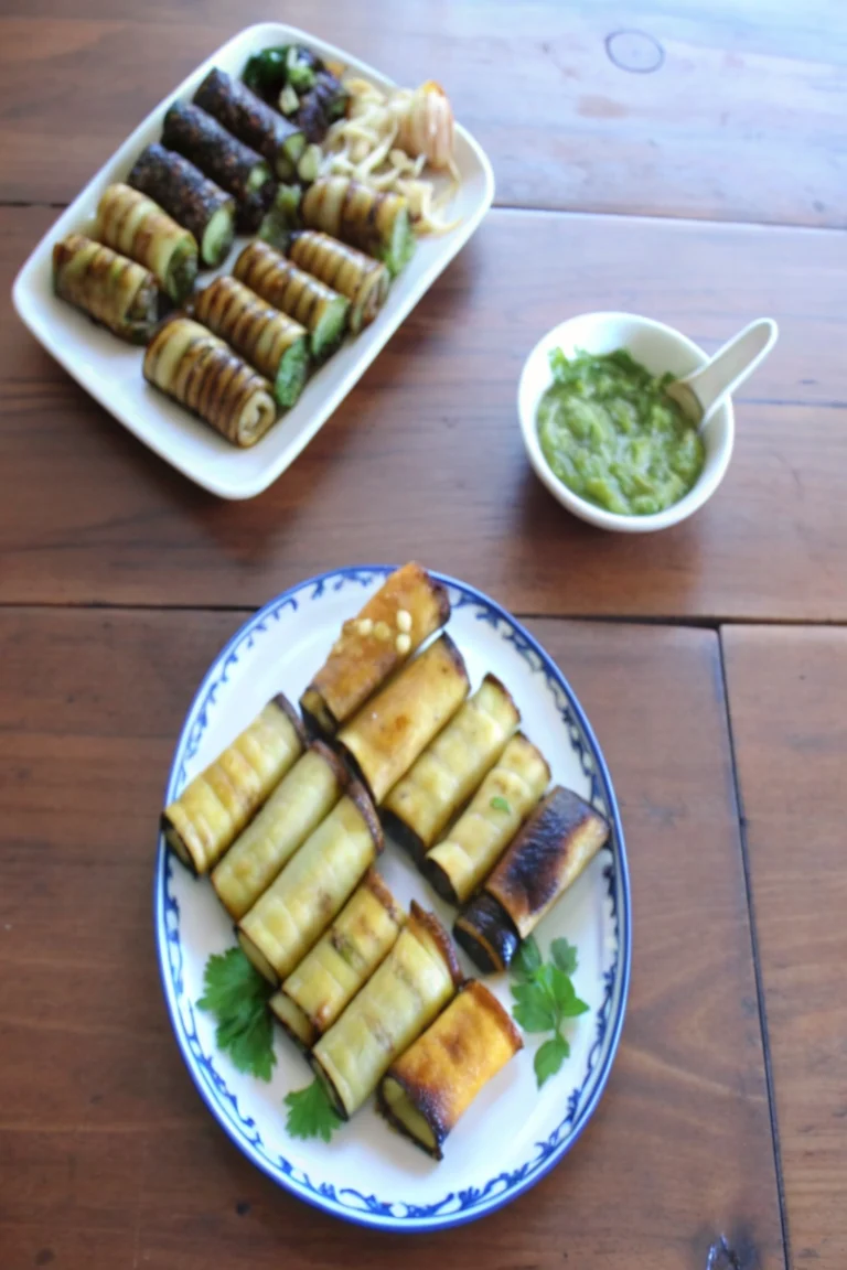 Roulades d'aubergine vegan