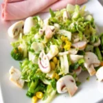 Salade minceur croquante au maïs et aux champignons