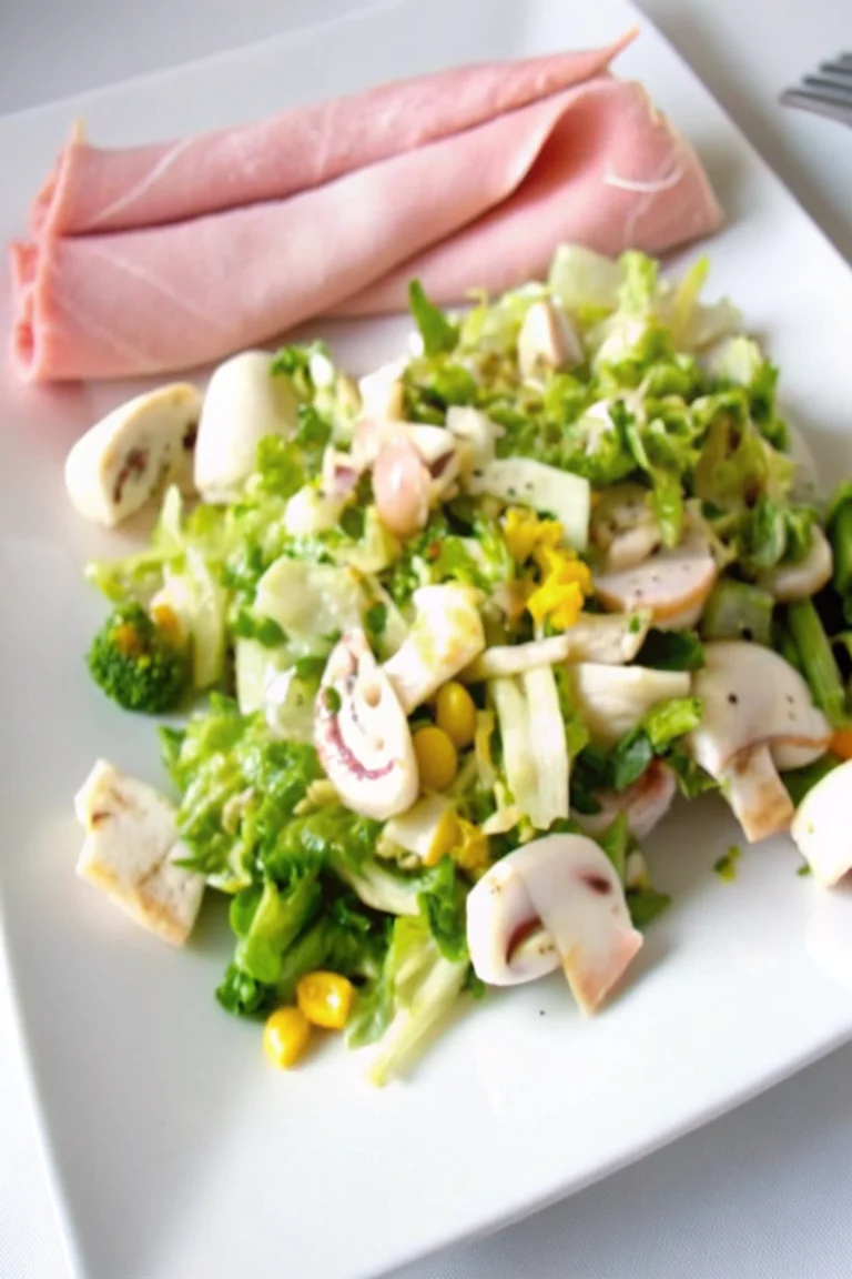 Salade minceur croquante au maïs et aux champignons