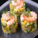 Tartare de crevettes mangue avocats