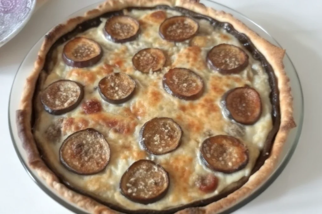 Tarte aubergine viande hachée mozzarella
