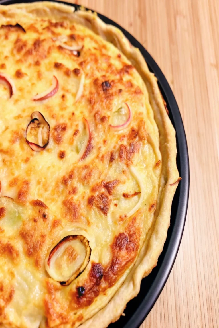 Tarte aux poireaux et aux lardons