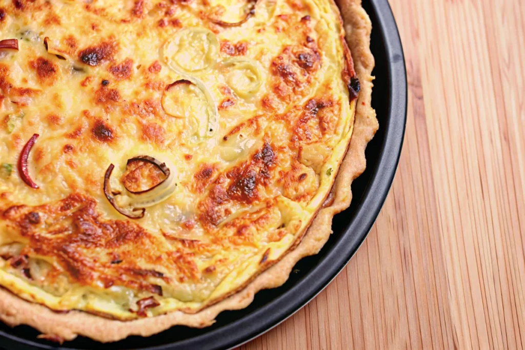 Tarte aux poireaux et aux lardons
