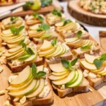 Tartines poire-fromage