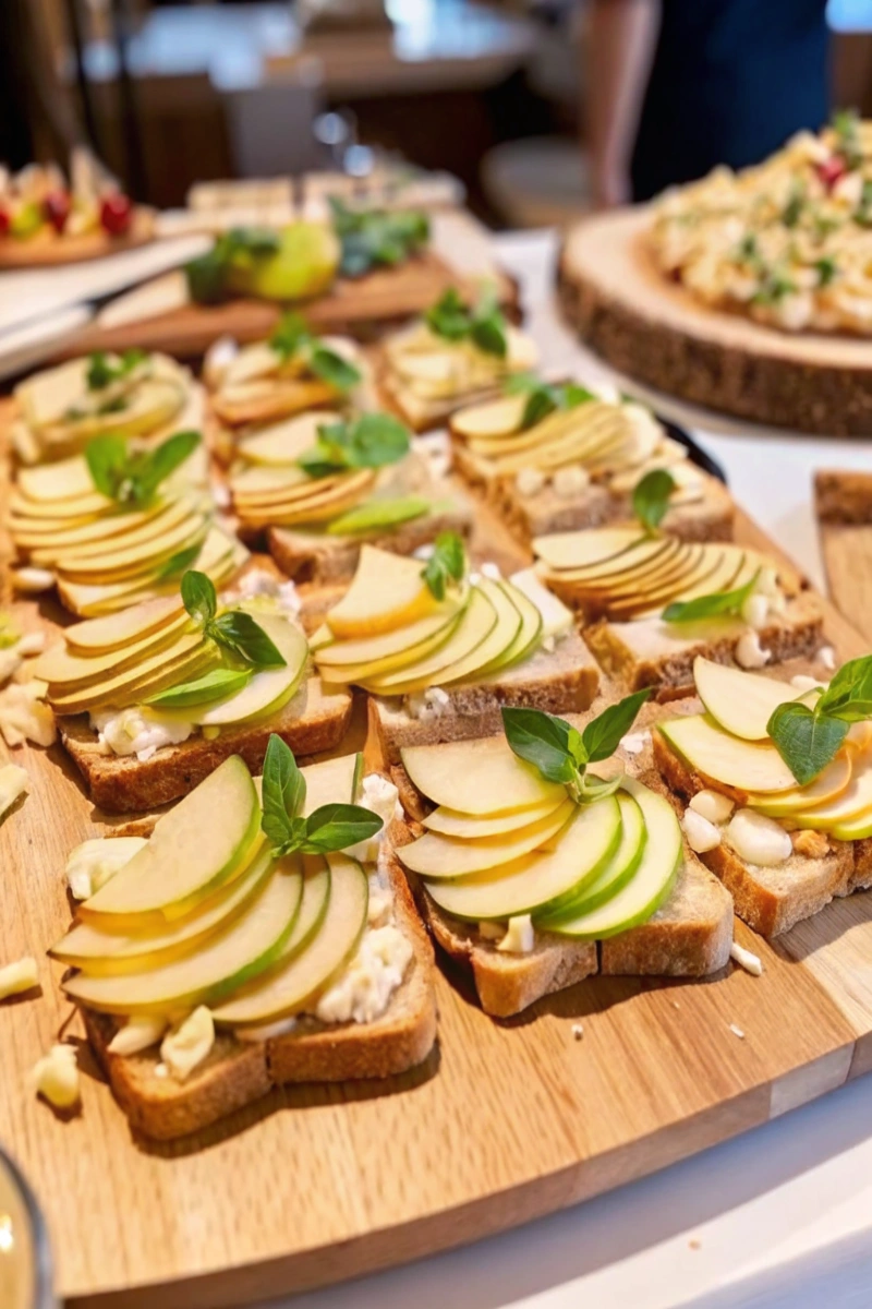 Tartines poire-fromage