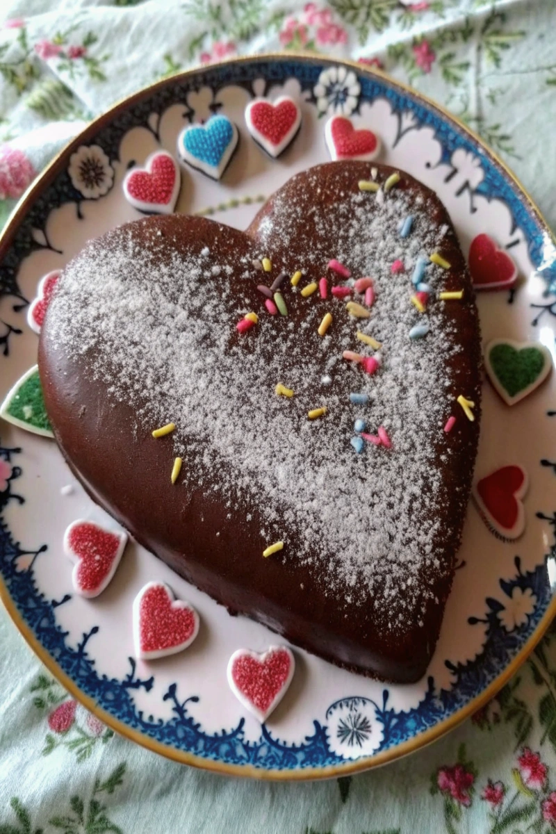 Coeur en chocolat pour la saint valentin