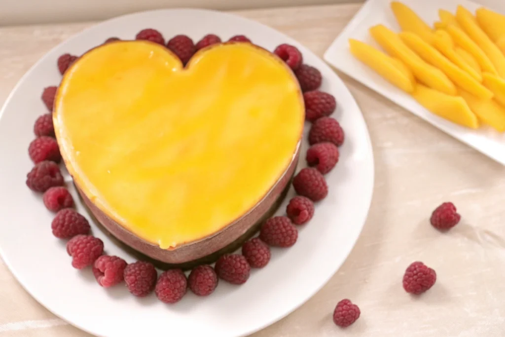 Délice aux framboises et aux fruits de la passion