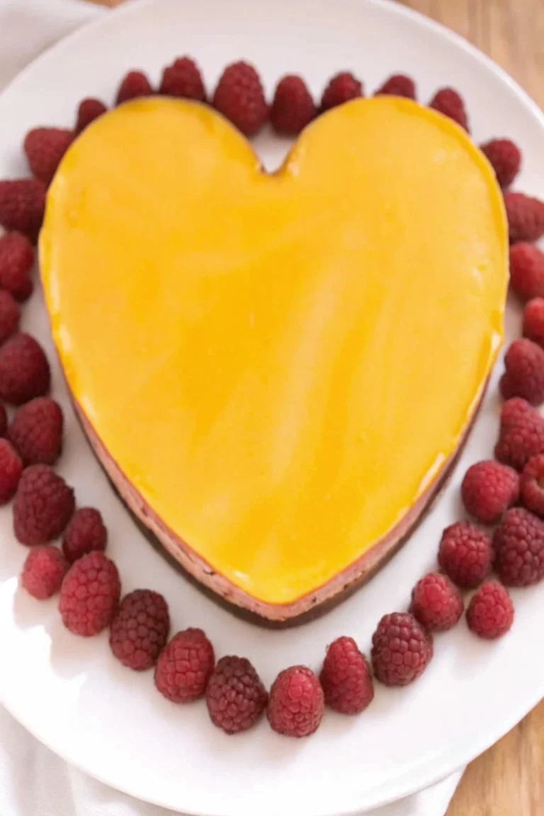 Délice aux framboises et aux fruits de la passion