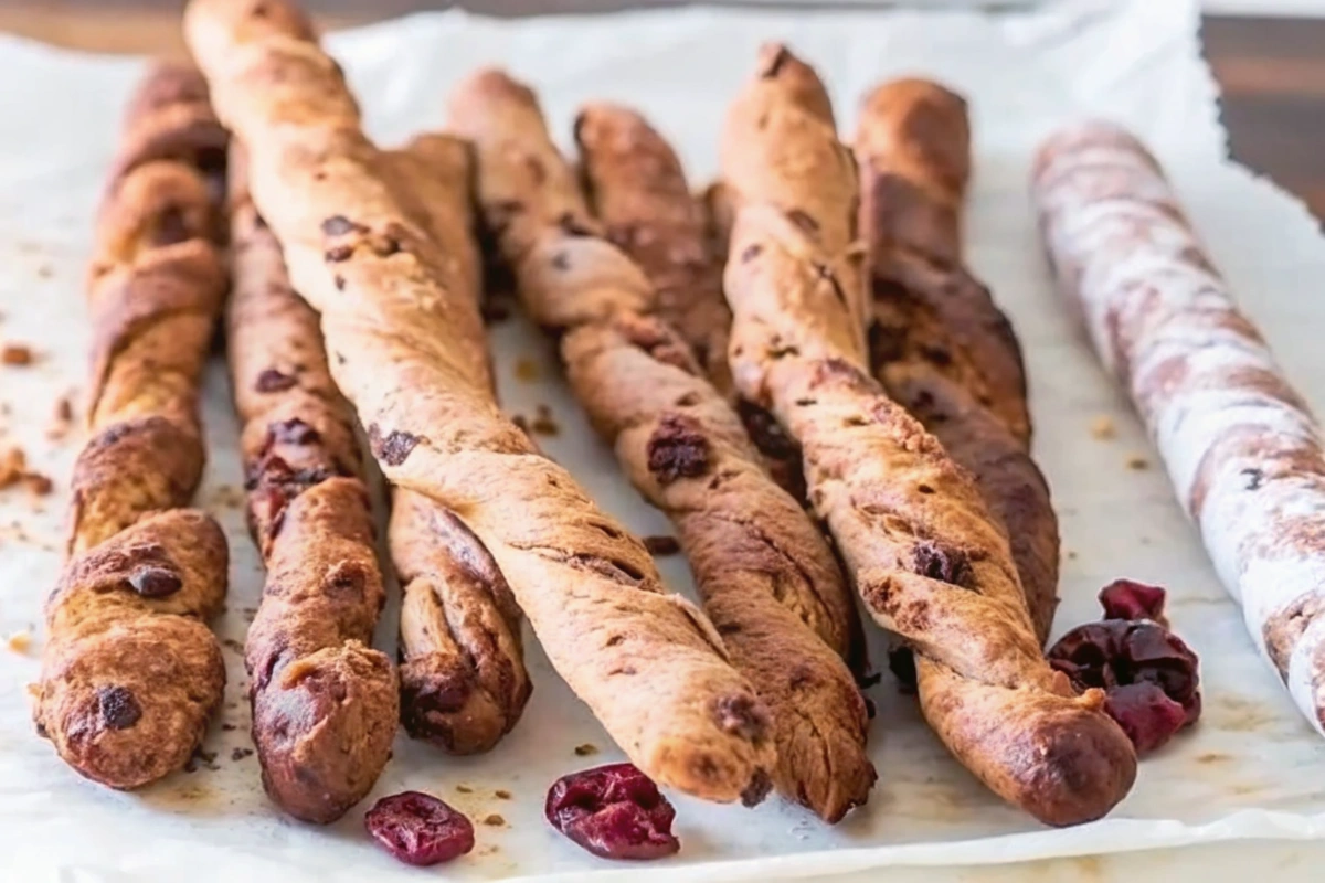 Grissini sucrés-salés dans une assiette