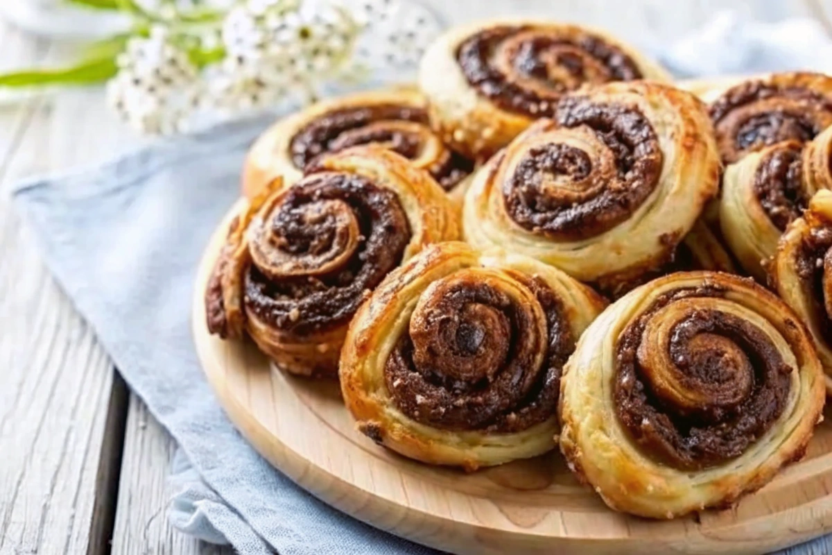 Palmiers aux olives garnis de thym frais