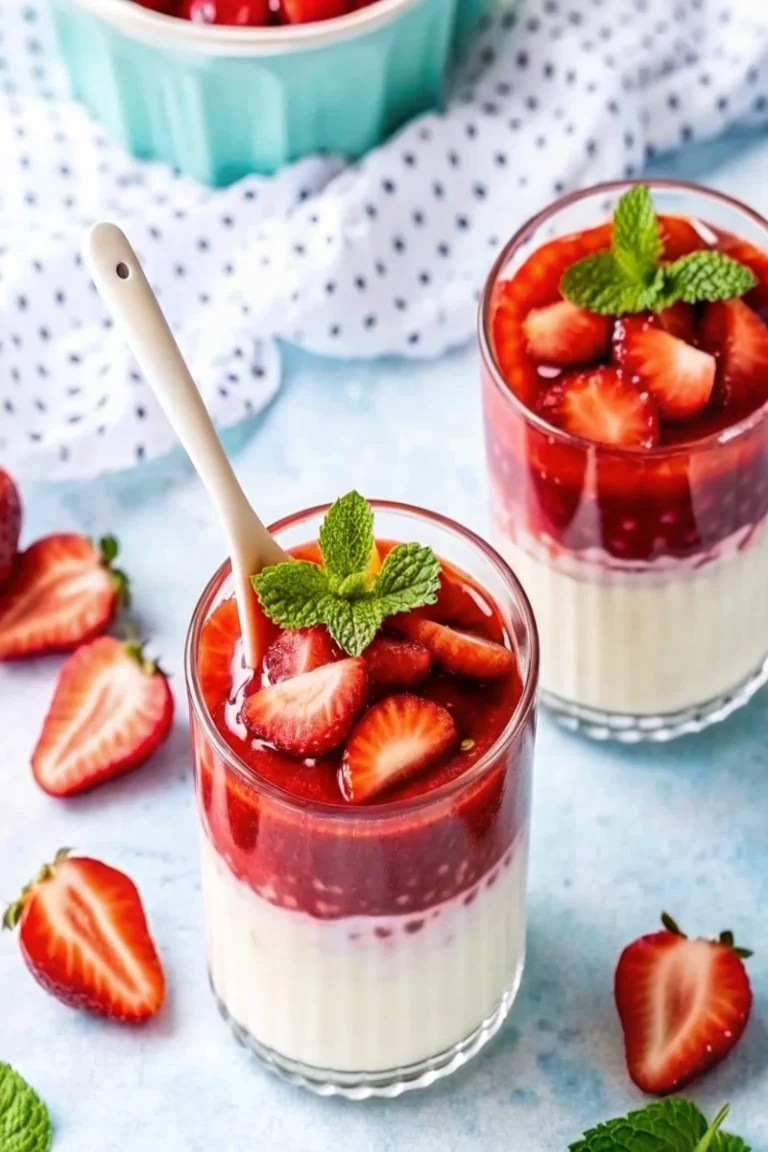 Panacotta de Saint-Valentin
