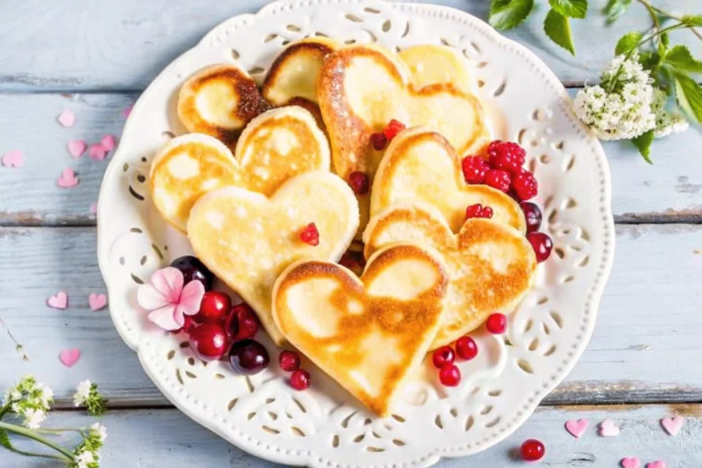 Pancakes coeurs de la Saint-Valentin