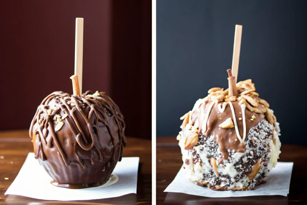 Pommes d'amour au chocolat