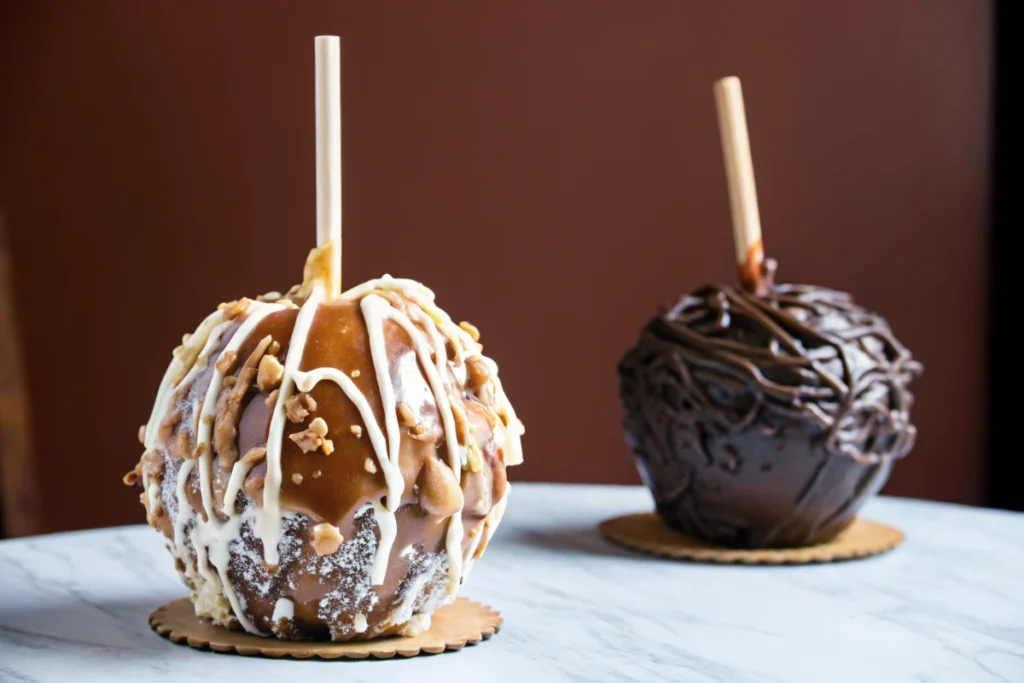 Pommes d'amour au chocolat