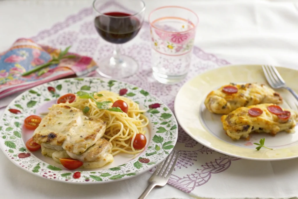 Poulet léger au fromage de chèvre