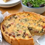 Quiche champignons comté au four