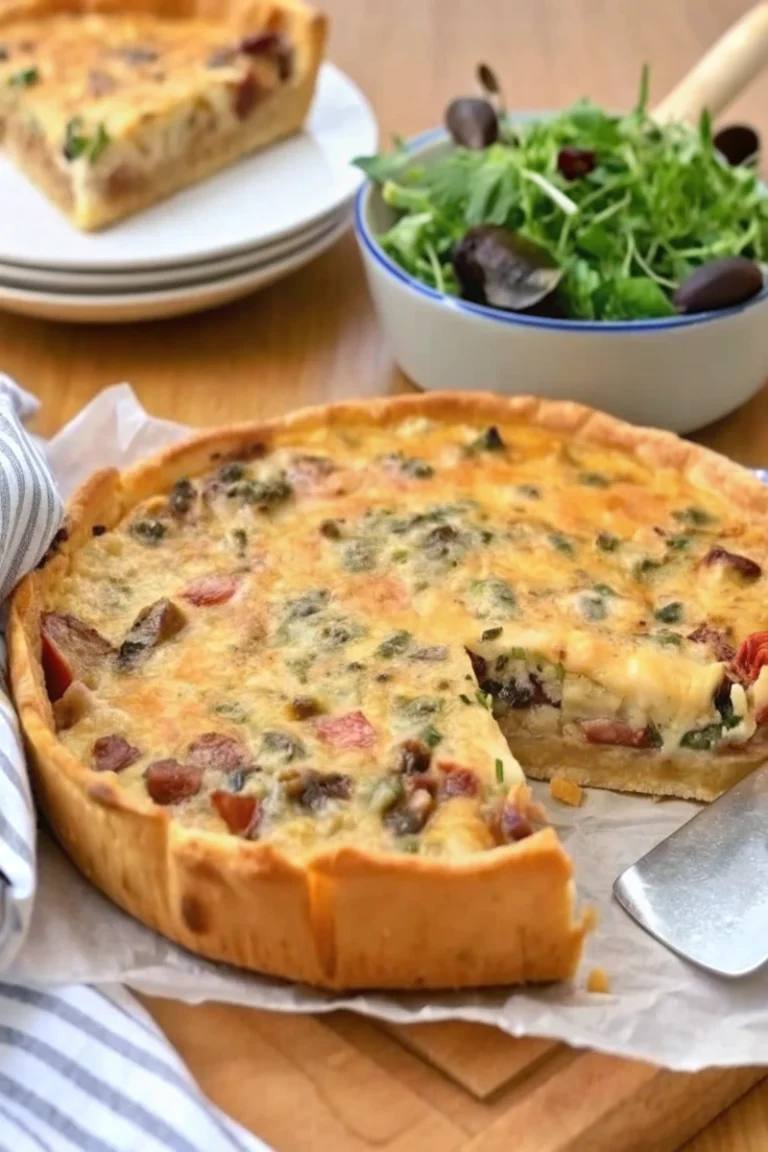 Quiche champignons comté au four