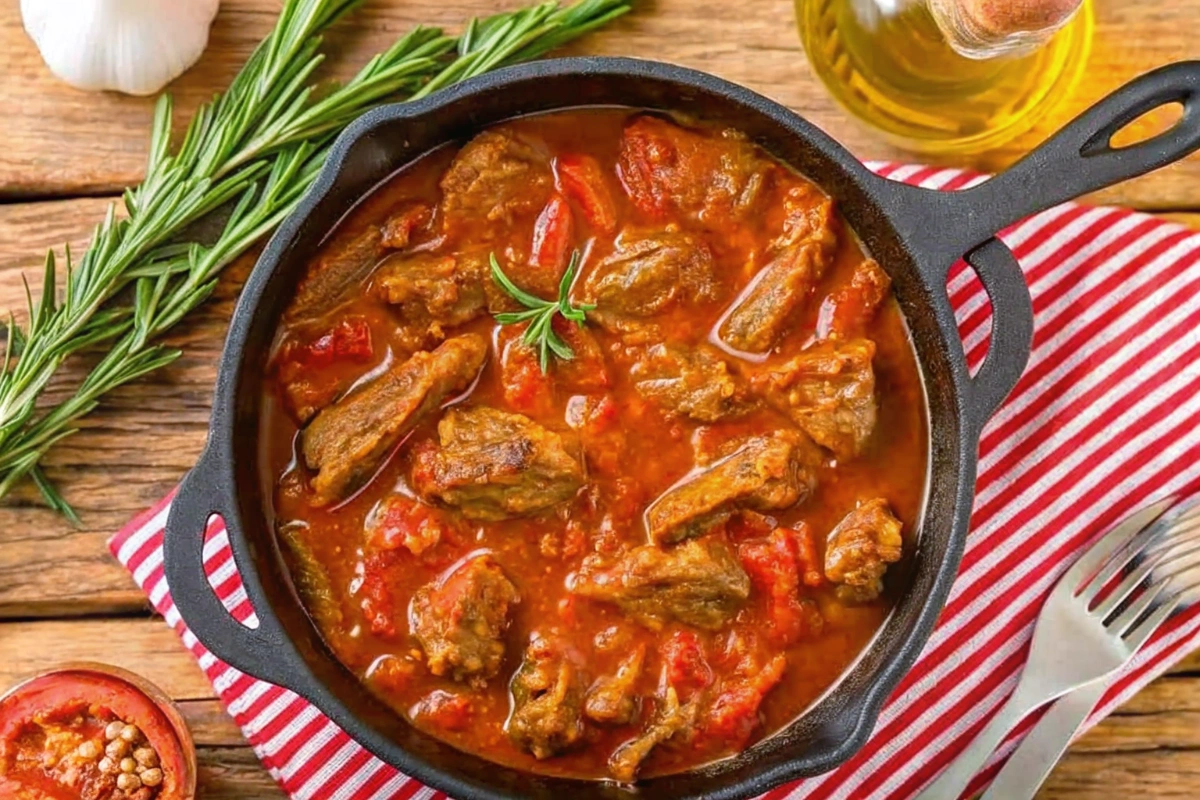 Ingrédients pour roti de veau en sauce