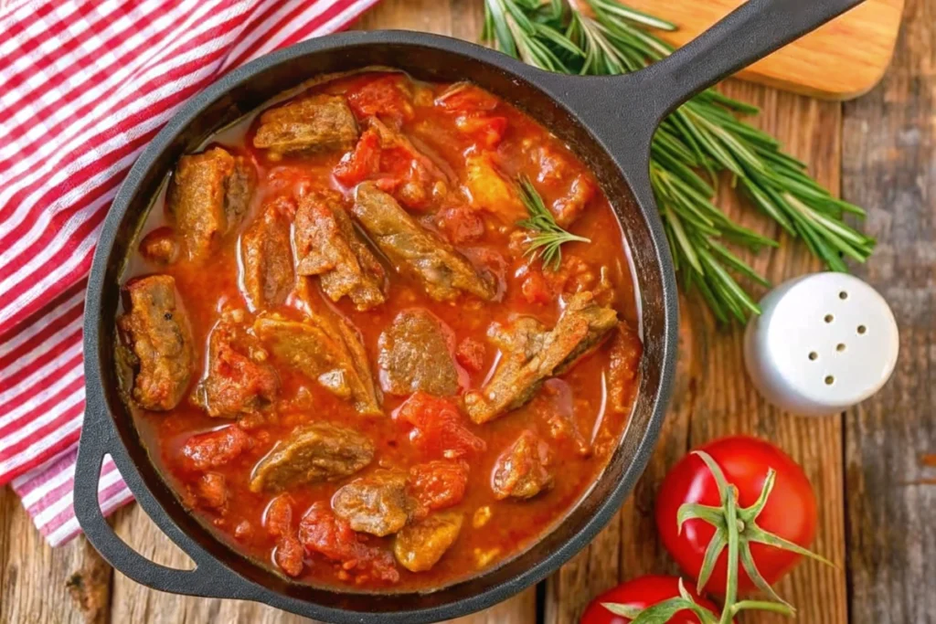 Roti de veau en sauce