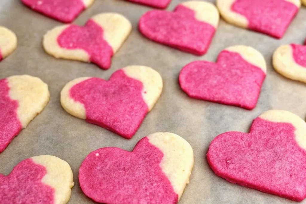 Sablés coeur bicolore