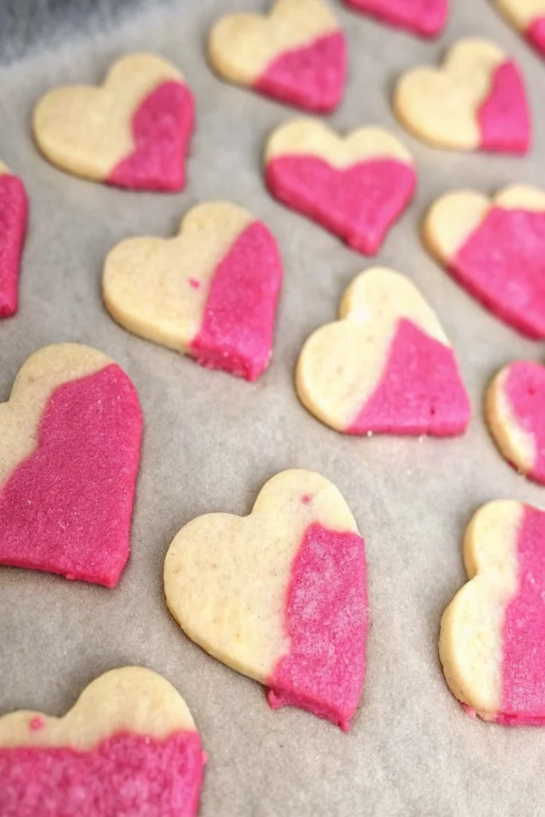 Sablés coeur bicolore