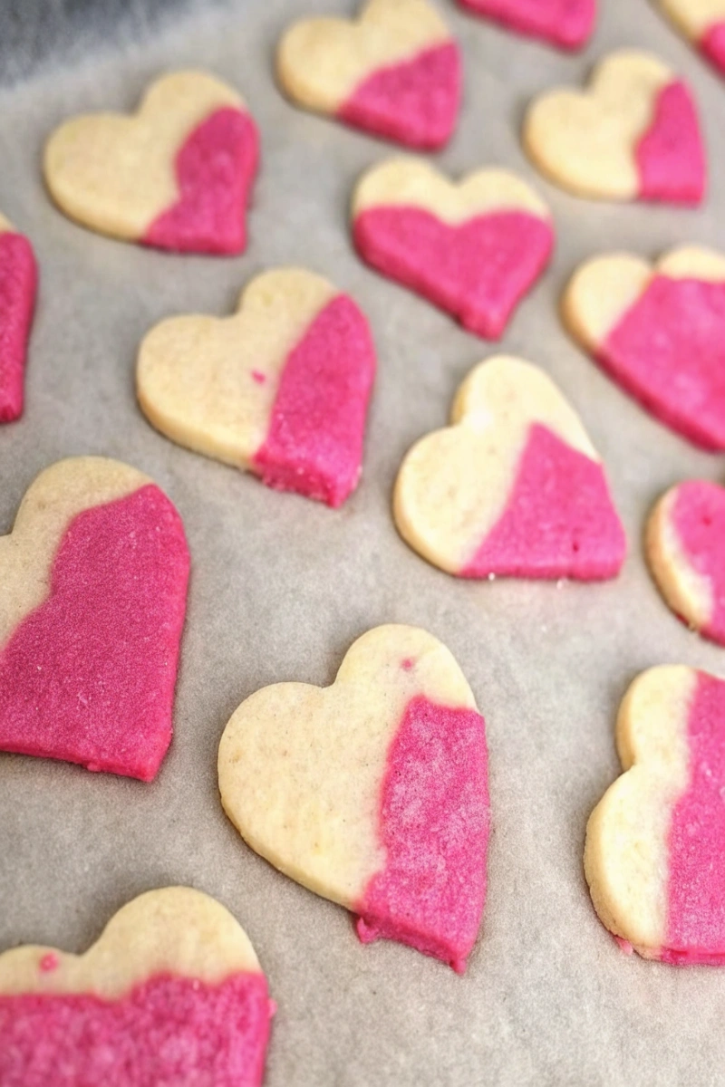 Sablés coeur bicolore