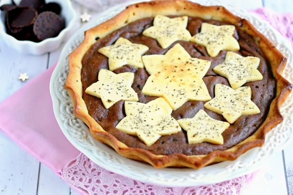 Tarte choco bananes Saint-Valentin