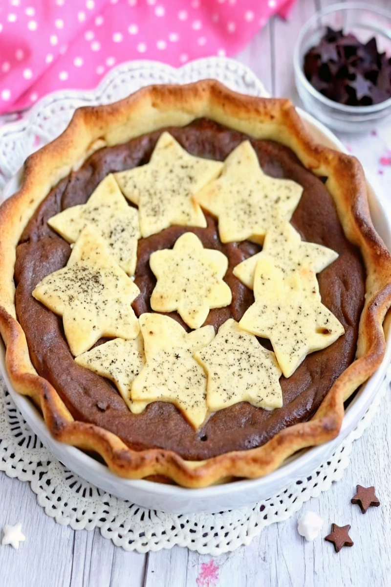 Tarte choco bananes Saint-Valentin