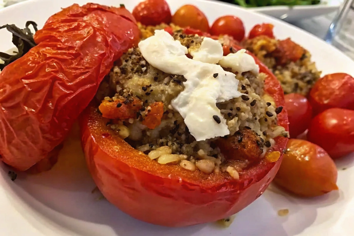 Tomates farcies végétariennes gratinées