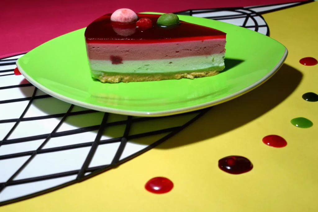 Bavarois framboise et pistache