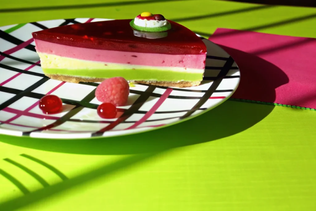 Bavarois framboise et pistache