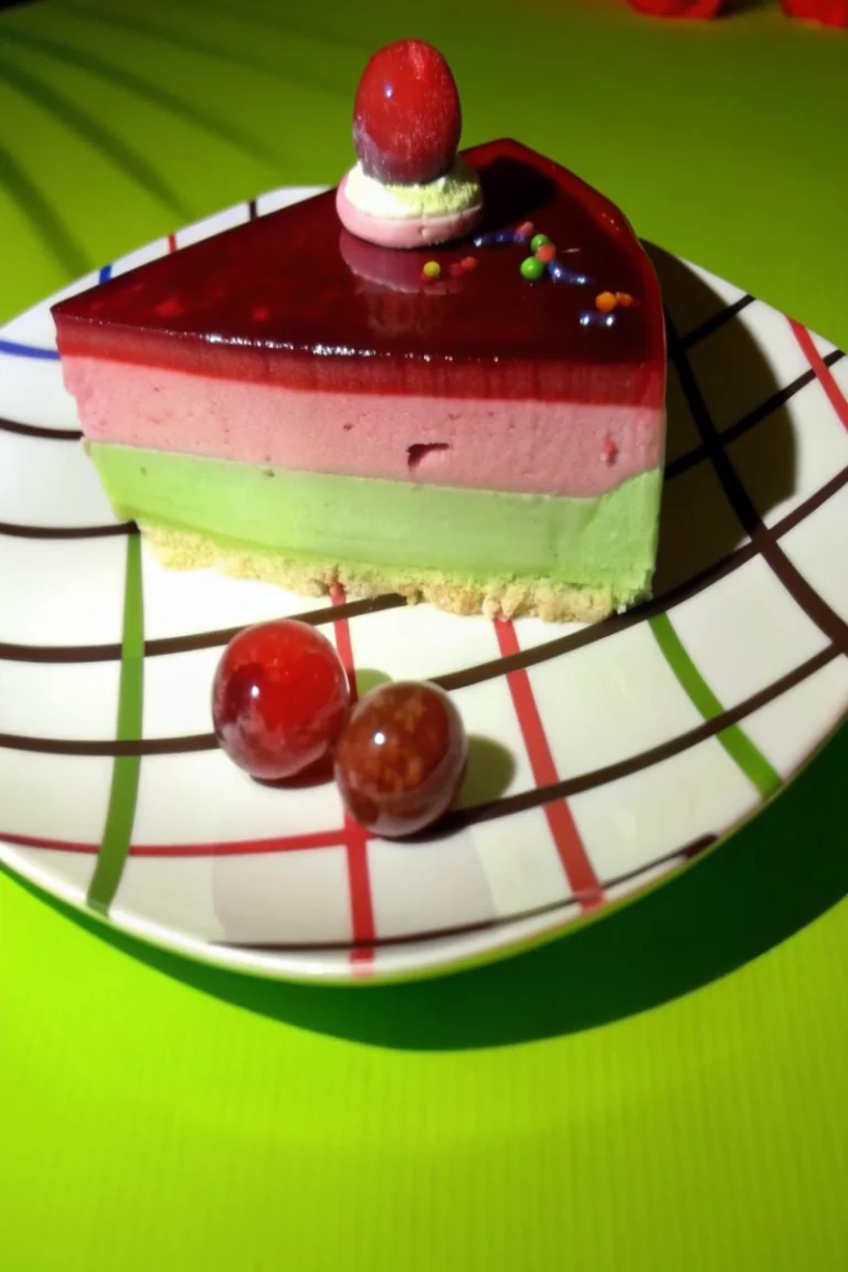 Bavarois framboise et pistache