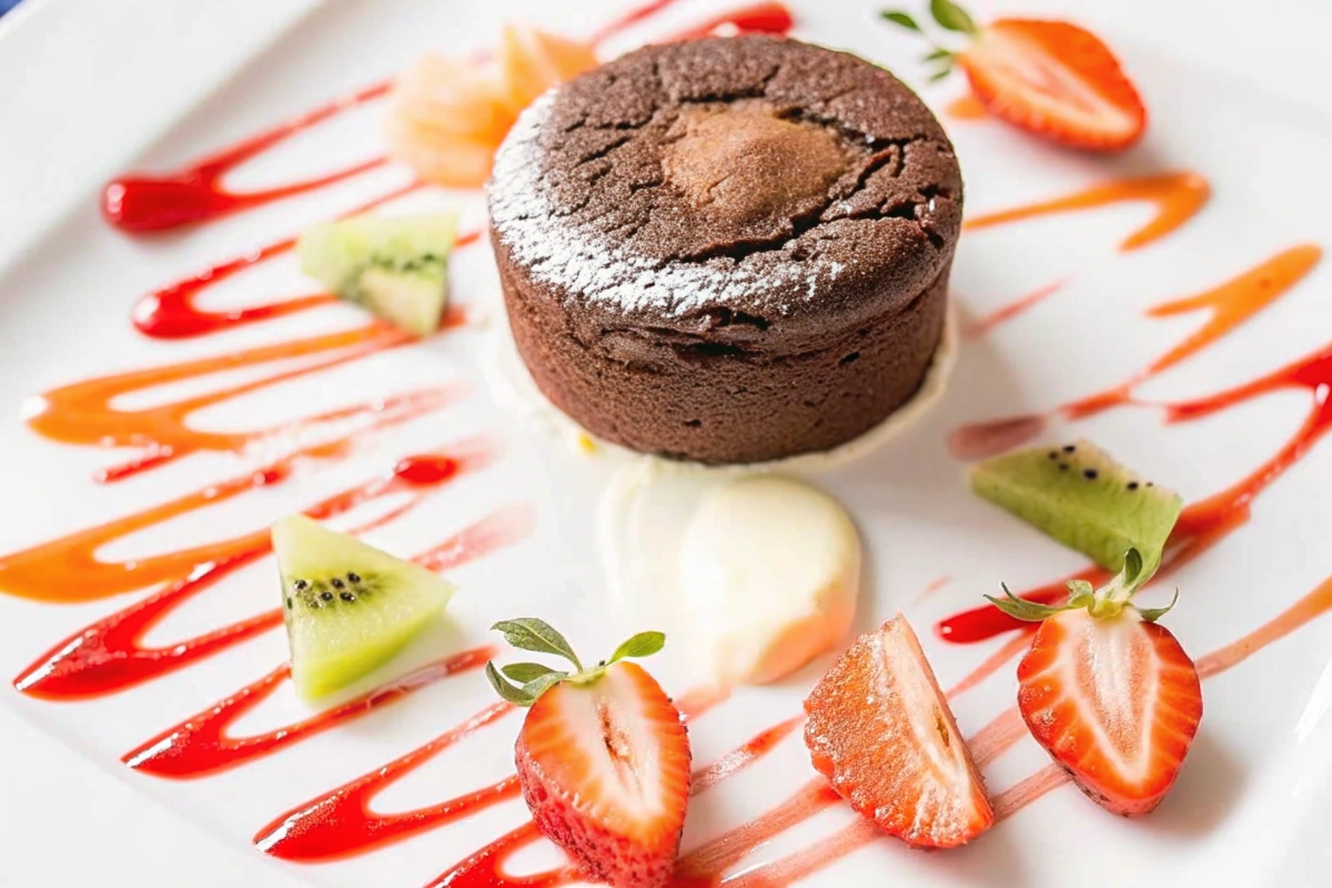 Brownie à l'ananas coupé en carrés