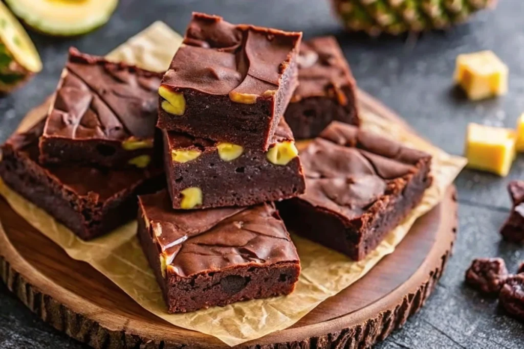 Brownies à l'ananas sans œuf