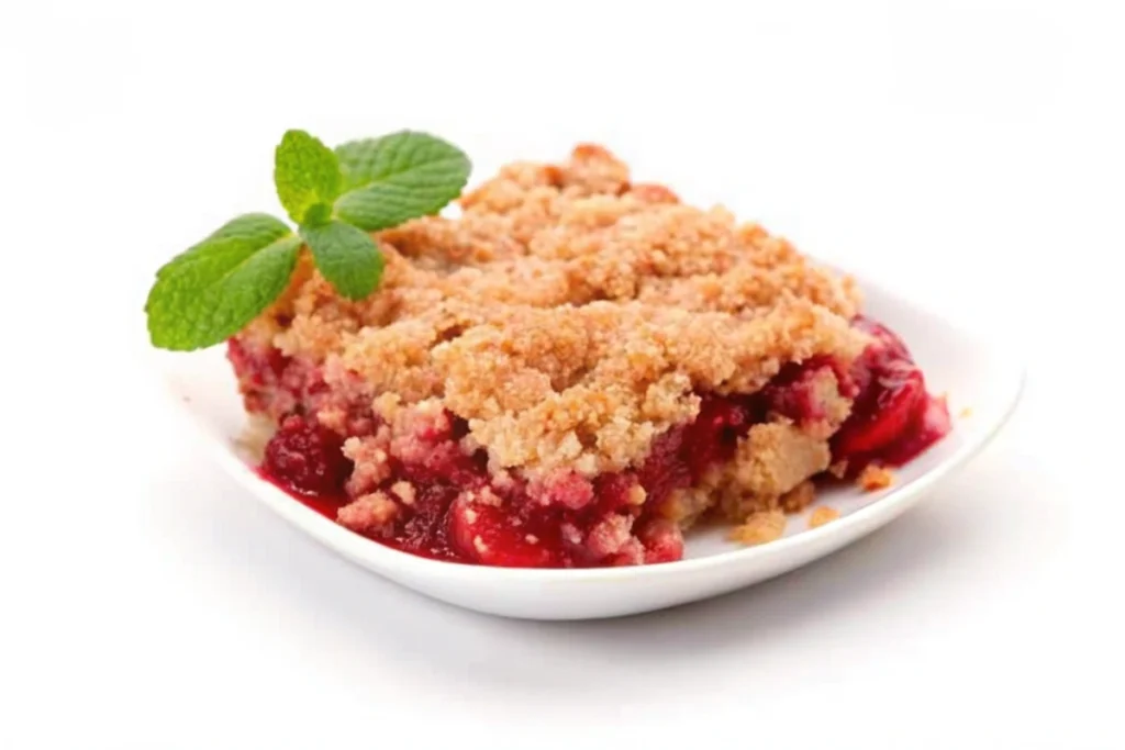 Crumble rapide aux framboises et speculoos