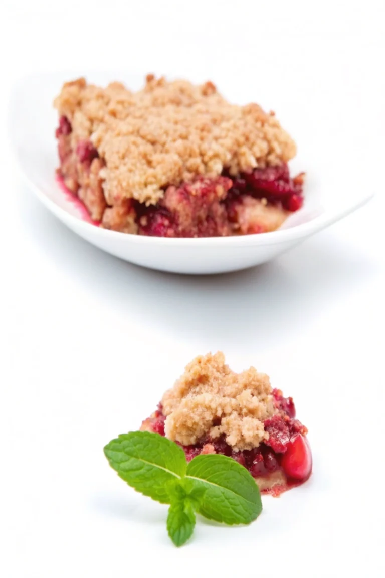 Crumble rapide aux framboises et speculoos