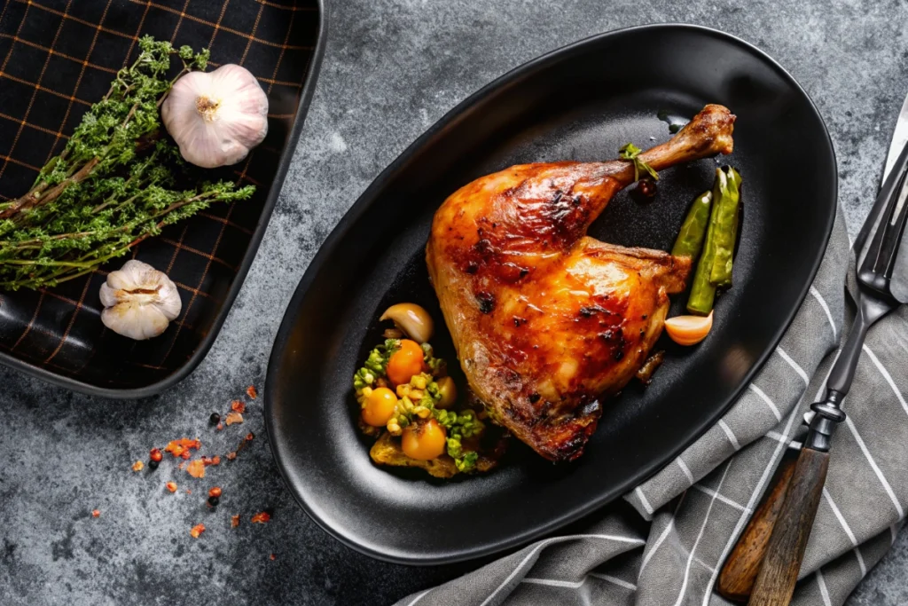 Cuisse de dinde marinée au four