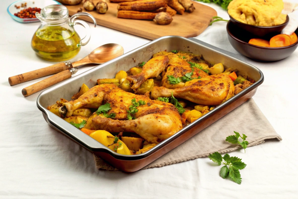 Cuisse de poulet au curry au four facile Cuisse de poulet au curry au four facile