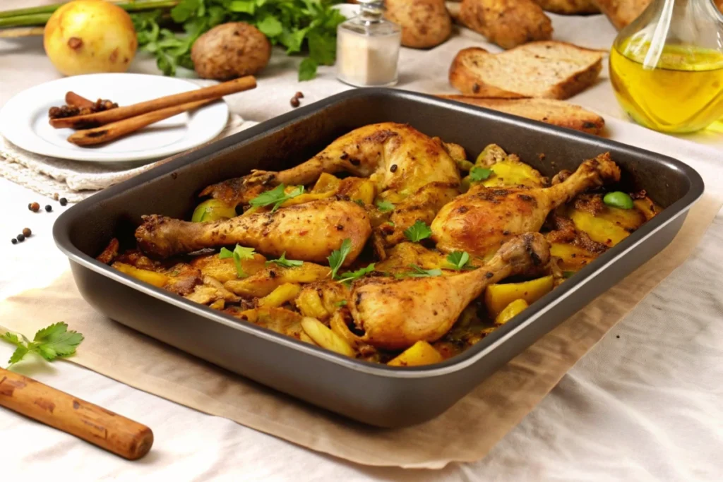 Cuisse de poulet au curry au four facile