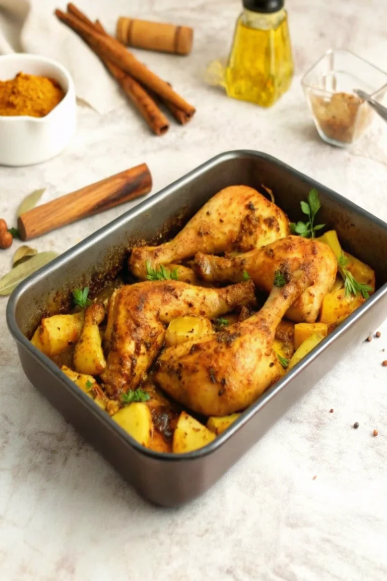 Cuisse de poulet au curry au four facile