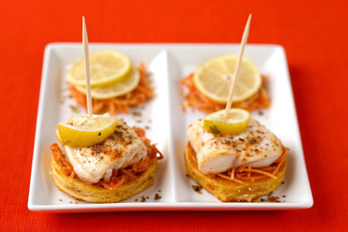 Filets de poisson au four aux petits légumes