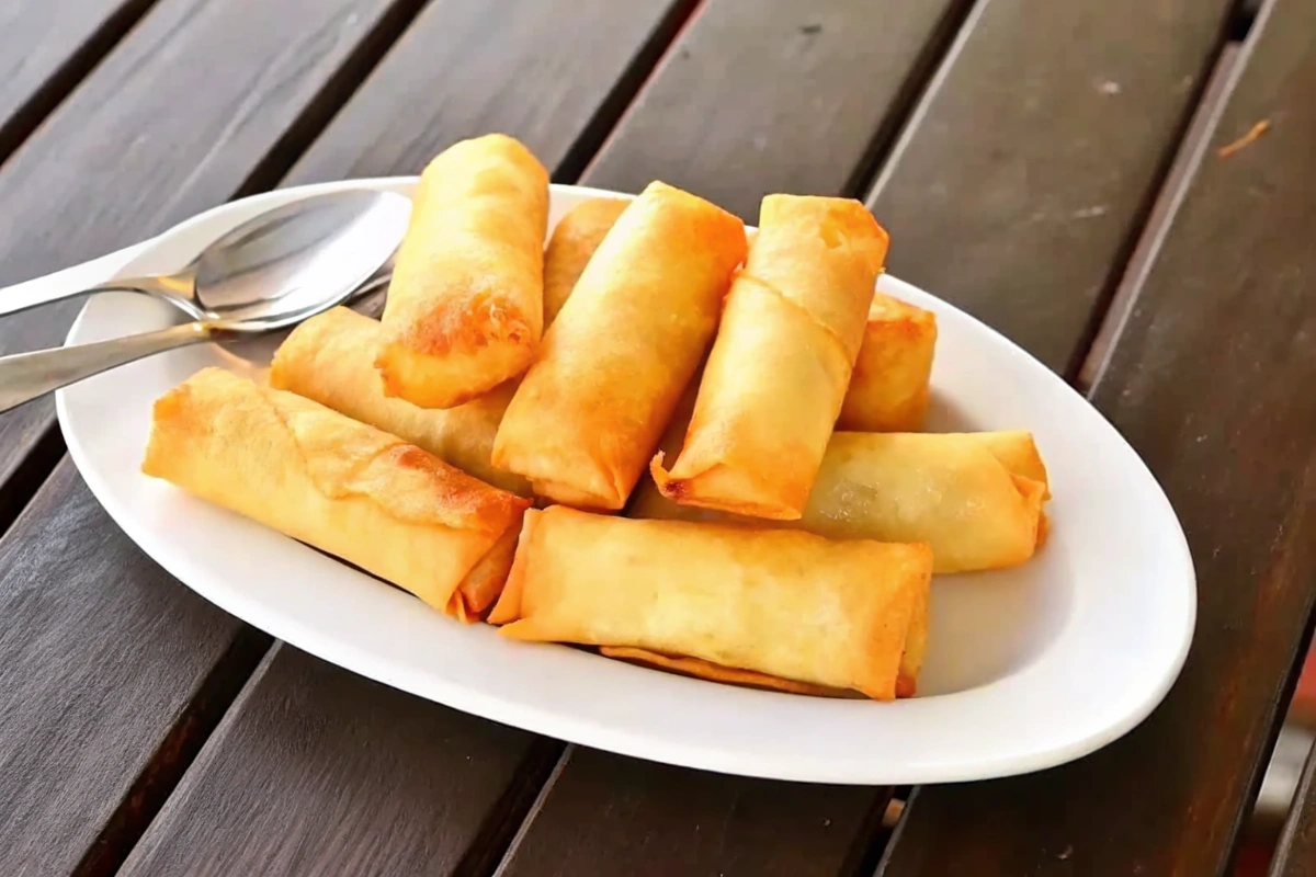 Nems au brie avec poulet et légumes