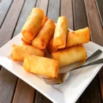 Nems au brie avec poulet et légumes