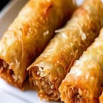 Nems de poulet avec légumes et sauce acidulée