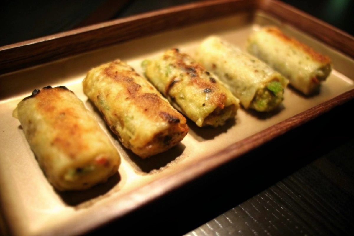 Nems poulet avec miel et chèvre Nems poulet avec miel et chèvre